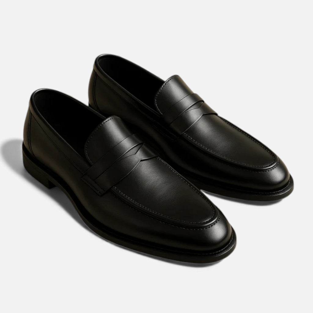 Men's Casual Leather Loafers - Comfortable Slip-On Dress Shoes