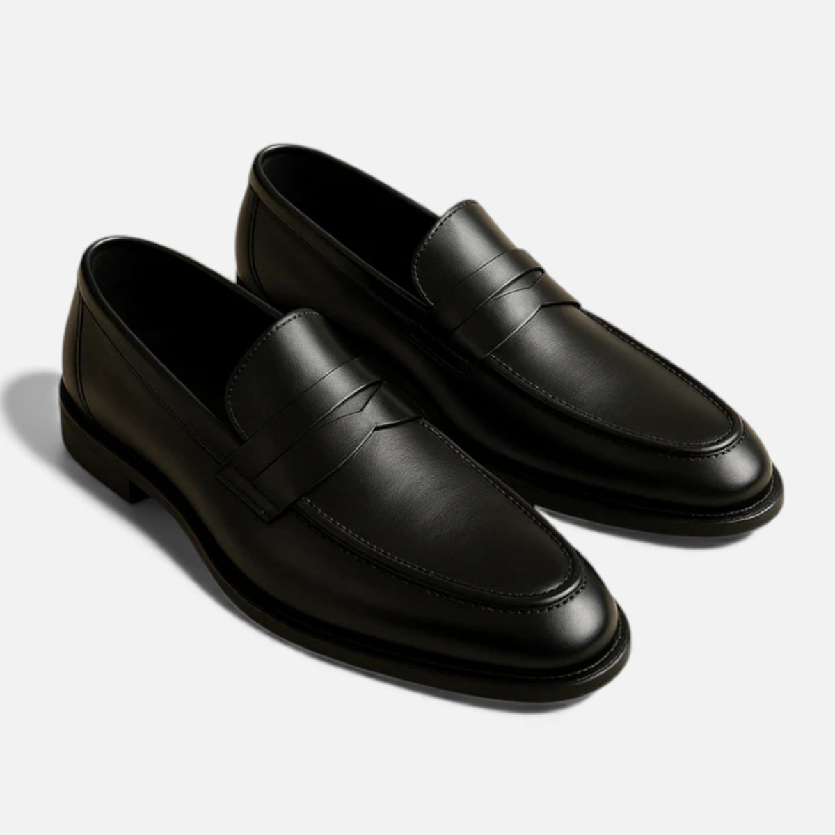 Men's Casual Leather Loafers - Comfortable Slip-On Dress Shoes
