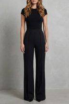 Women Wide Leg Trousers with Elastic Waist for Effortless Style