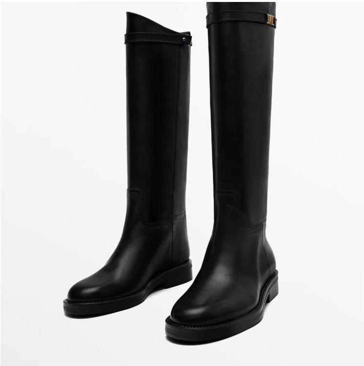 Women Knee-High Leather Boots for All-Day Comfort and Style