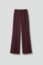 Womens High Waisted Straight Leg Trousers - Comfortable Pull-OnC