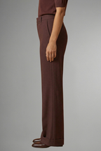 Womens High Waisted Straight Leg Trousers - Comfortable Pull-OnC