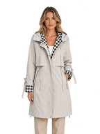 Hooded Longline Parka Coat – Lightweight Zip-Up Jacket for All Seasons