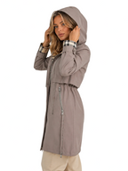 Hooded Longline Parka Coat – Lightweight Zip-Up Jacket for All Seasons