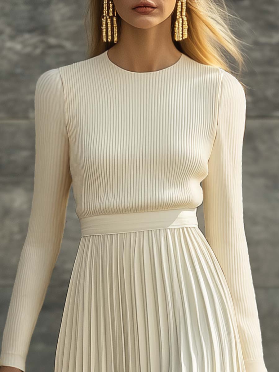 Women's Pleated Maxi Dress