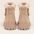 Women's Faux Fur Lined Winter Ankle Boots with Chunky Sole