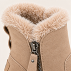 Women's Faux Fur Lined Winter Ankle Boots with Chunky Sole