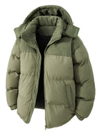 Men'S Fall Winter Thick Corduroy Jacket Casual Warm Coat - Hooded Jacket