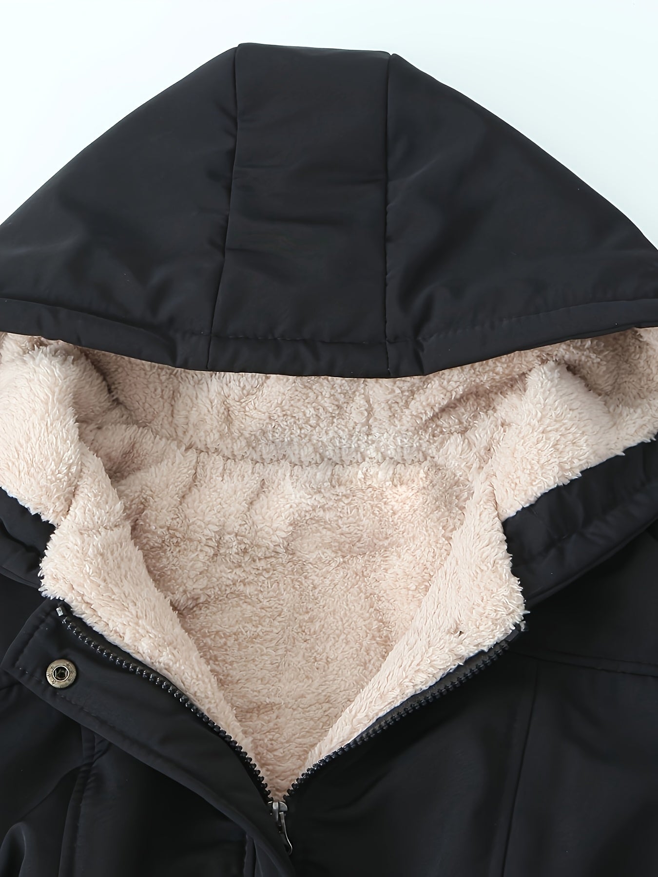 Women's Winter Hooded Parka Jacket - Heavy-Duty Cold Weather Coat