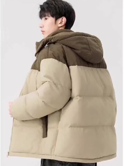 Men'S Fall Winter Thick Corduroy Jacket Casual Warm Coat - Hooded Jacket