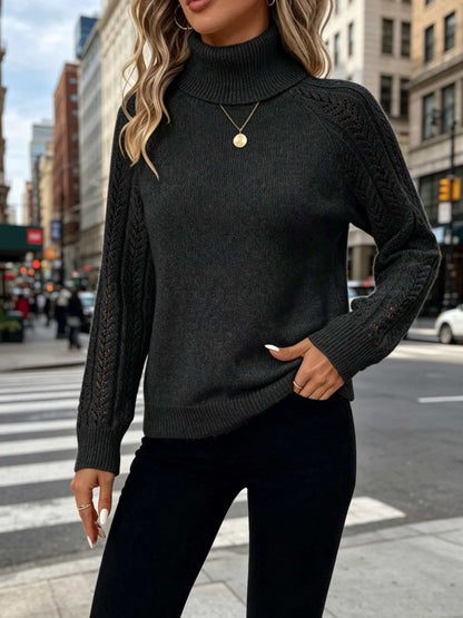 Women’s High-Neck Lightweight Warm Pullover Sweater for Versatile Layering