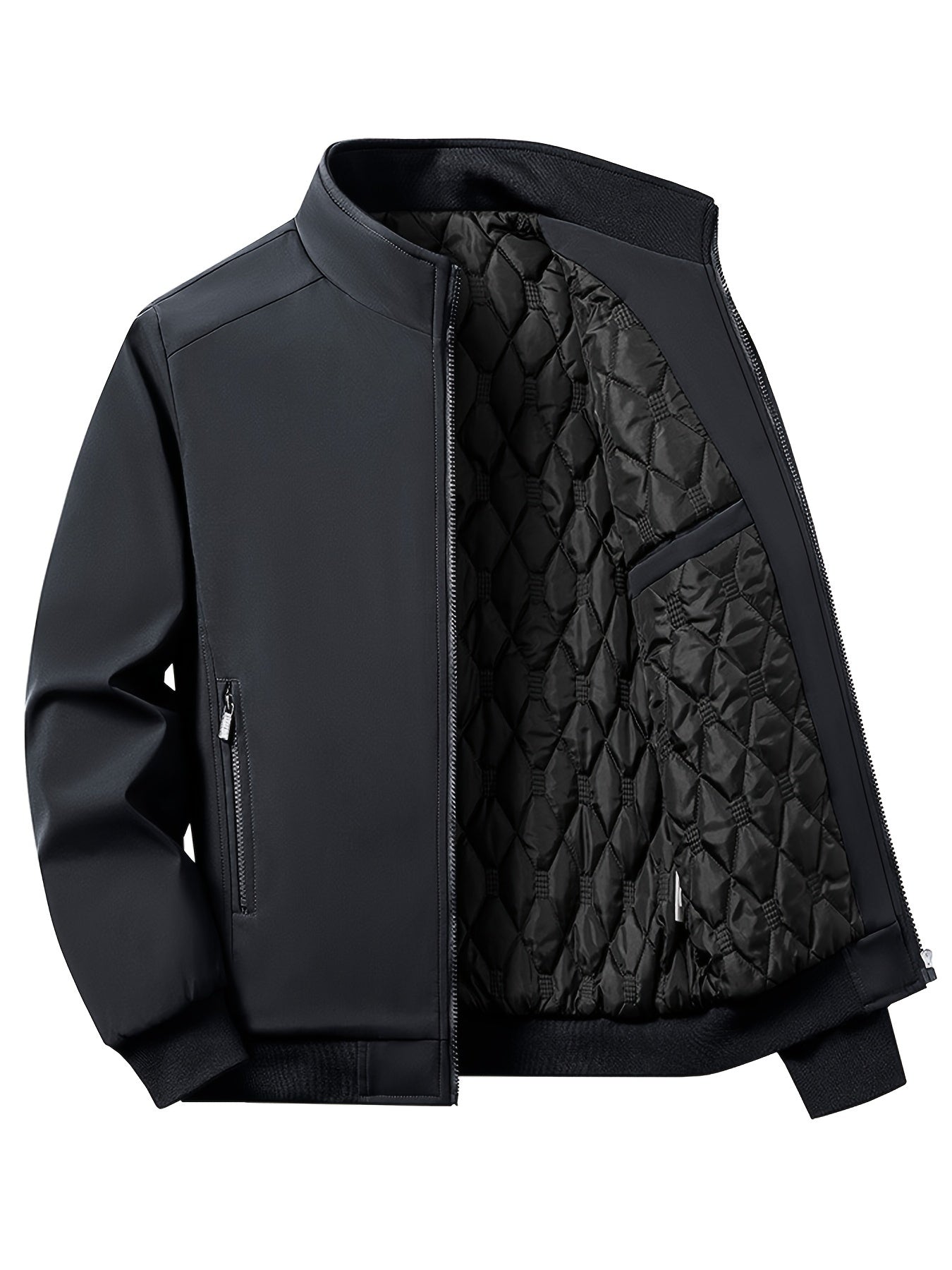 Winter Men's Windproof Stand Collar Jacket - Softshell, Casual Fit