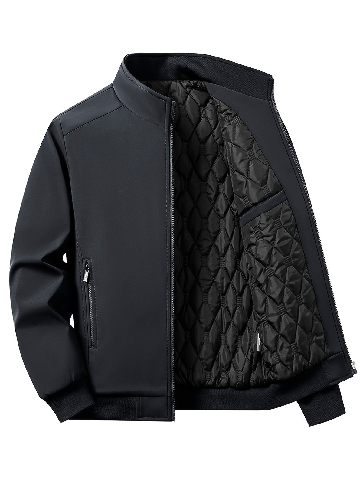 Winter Men's Windproof Stand Collar Jacket - Softshell, Casual Fit