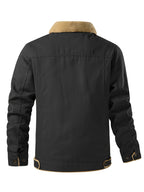 Men's Fleece-Lined Workwear Jacket for Warmth in Fall/Winter
