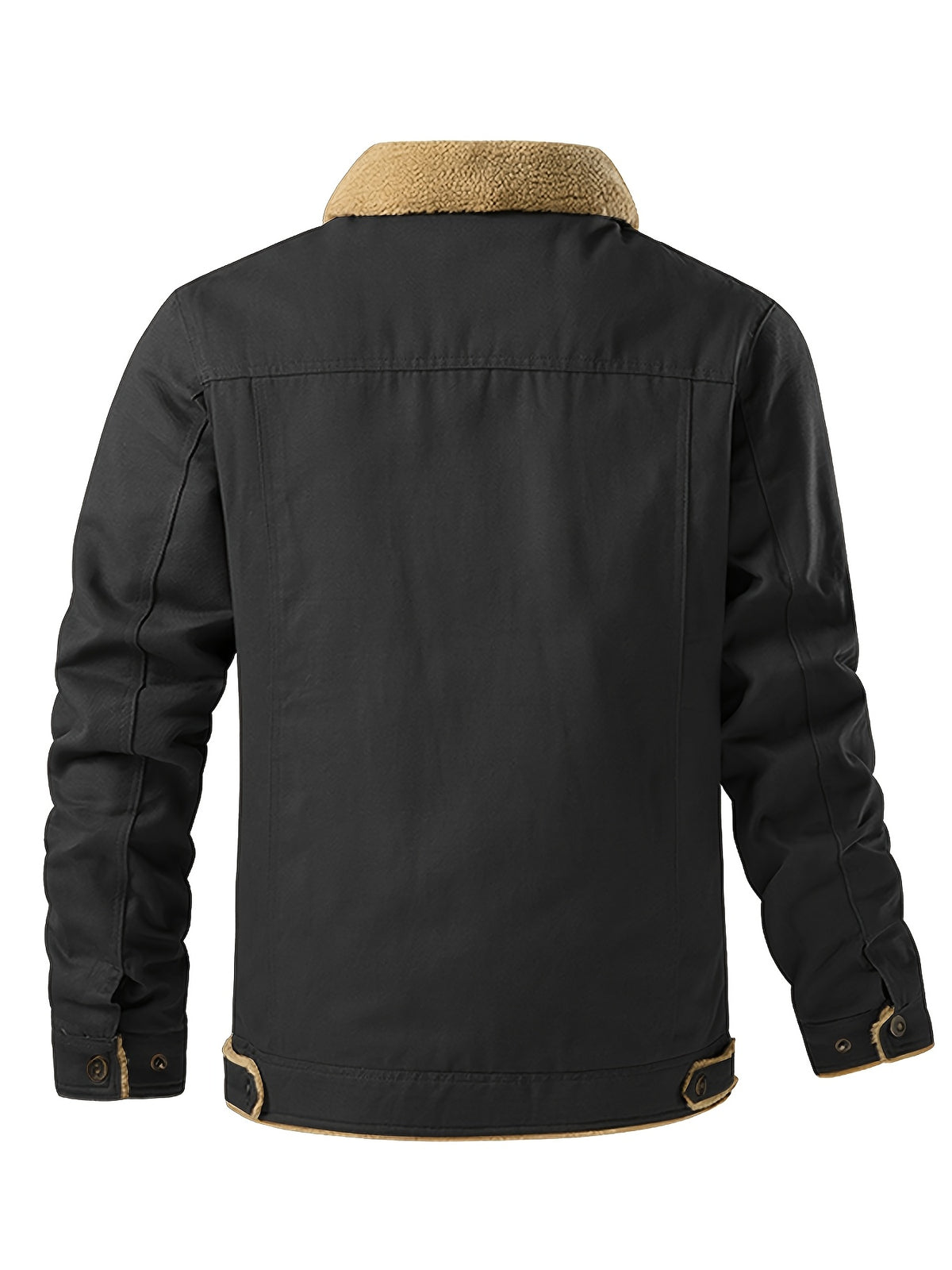 Men's Fleece-Lined Workwear Jacket for Warmth in Fall/Winter
