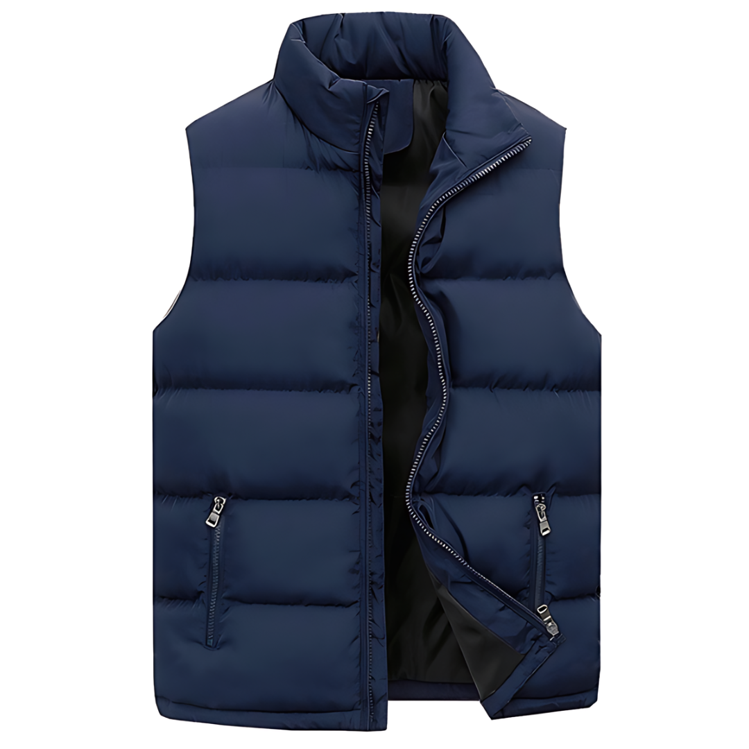 Men's Quilted Puffer Gilet with Zip Front