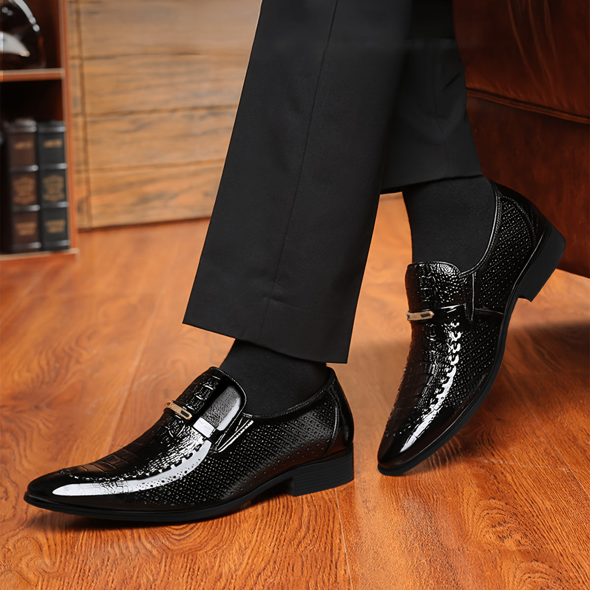 Men's Oxford Dress Shoes - Breathable Low-Top Sneakers for Business Casual