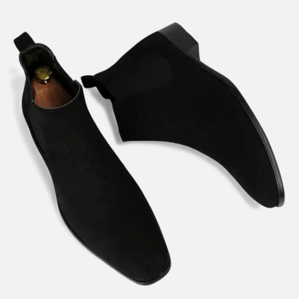 Men's Suede Chelsea Boots with Square Toe for Everyday Wear