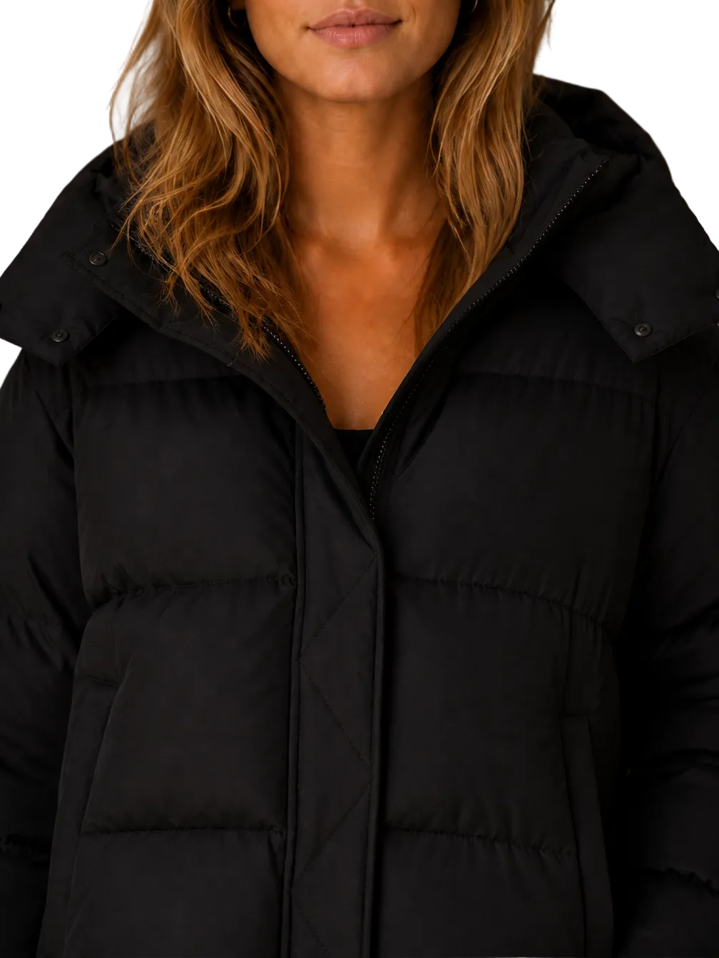 Women's Oversized Hooded Puffer Jacket – Short Padded Winter Coat