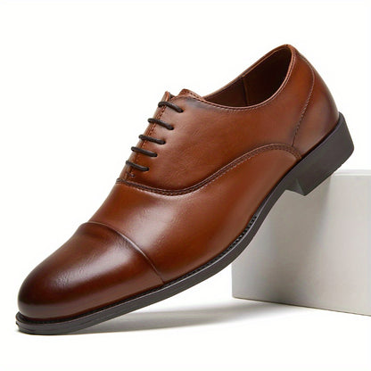 Men's Lace-Up Dress Shoes for Business and Weddings, Comfortable Fit
