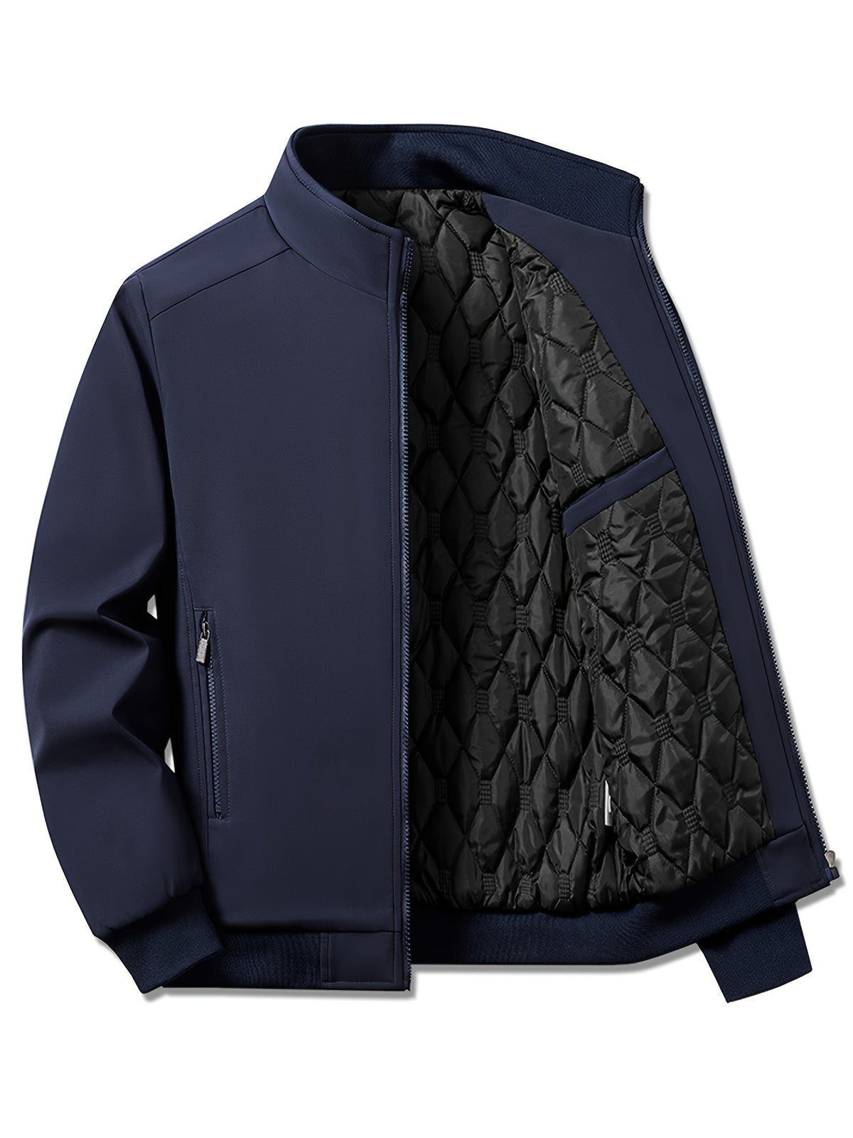 Winter Men's Windproof Stand Collar Jacket - Softshell, Casual Fit