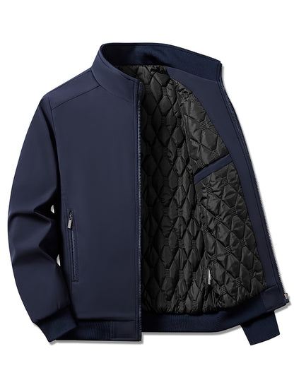 Winter Men's Windproof Stand Collar Jacket - Softshell, Casual Fit