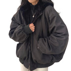 Hooded Puffer Jacket for Women with Zip Front and Deep Pockets