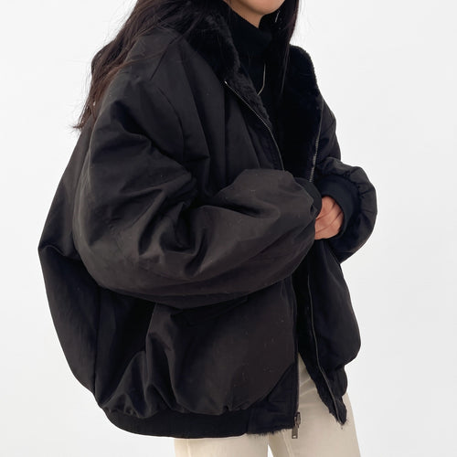 Hooded Puffer Jacket for Women with Zip Front and Deep Pockets