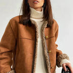 Women's Faux Shearling Suede Jacket