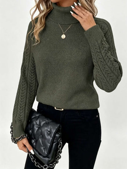 Women’s High-Neck Lightweight Warm Pullover Sweater for Versatile Layering