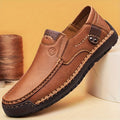Men's Handmade Slip-On Sneakers - Comfortable Rubber Soles for All Seasons