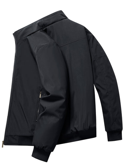 Winter Men's Windproof Stand Collar Jacket - Softshell, Casual Fit