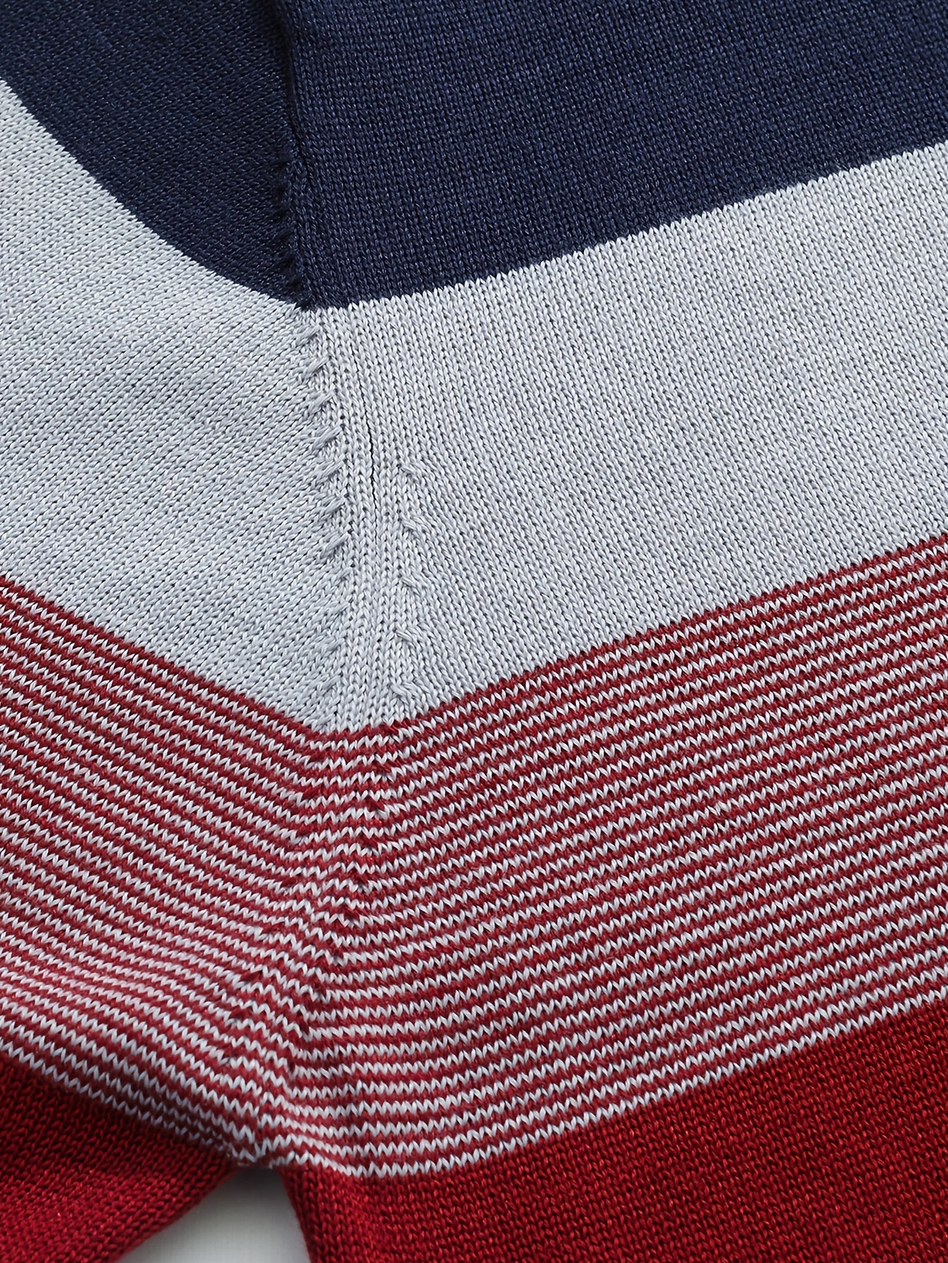 Men's Striped Knit Sweater, Soft Viscose Blend, Warm Casual Top