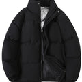 Autumn/Winter Men's Regular Fit Thickened Casual Solid Color Padded Coat, Men's Winter Warm Outerwear