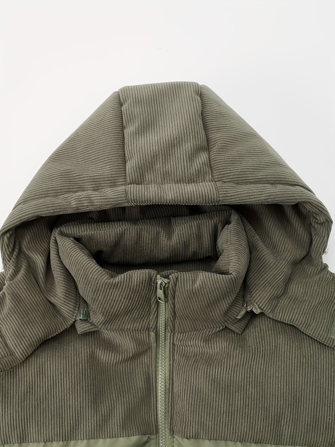 Men'S Fall Winter Thick Corduroy Jacket Casual Warm Coat - Hooded Jacket