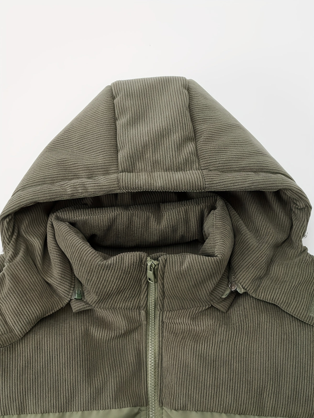 Men'S Fall Winter Thick Corduroy Jacket Casual Warm Coat - Hooded Jacket