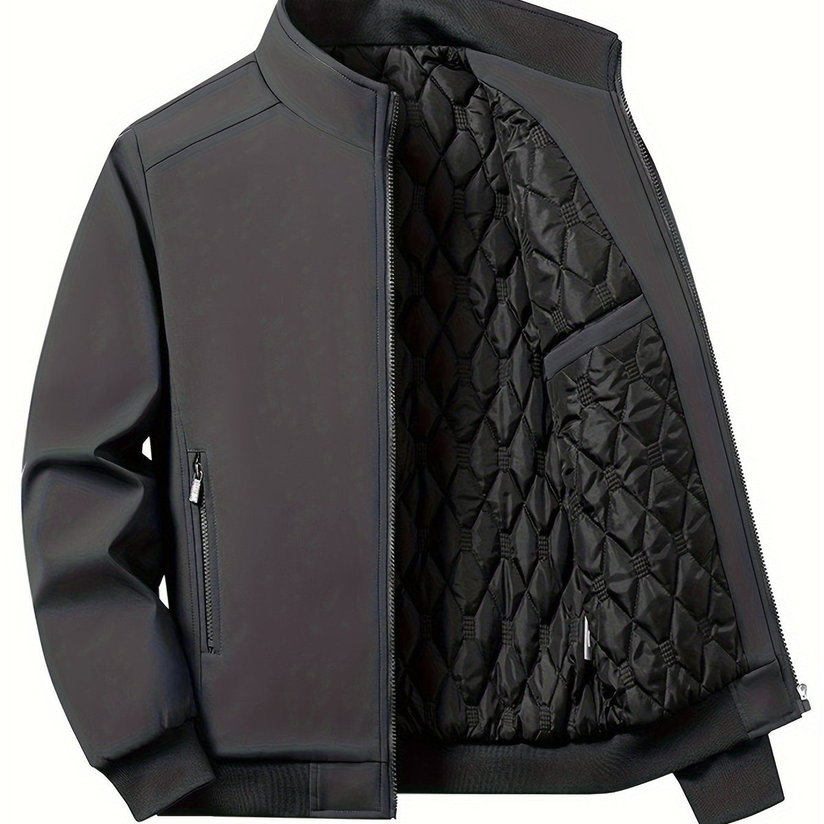Winter Men's Windproof Stand Collar Jacket - Softshell, Casual Fit