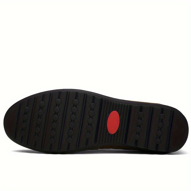 Men's Slip-On Casual Shoes - Genuine Leather, Soft Rubber Sole, Breathable