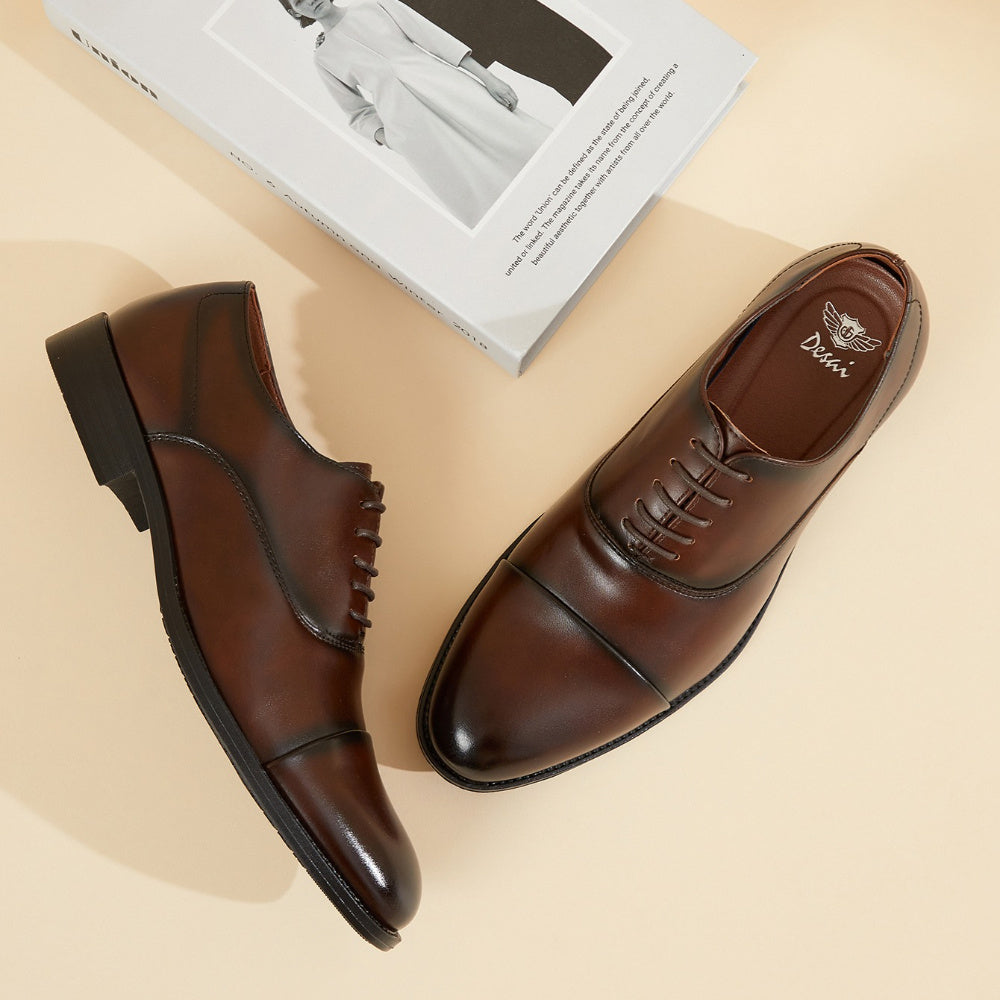 Men's Lace-Up Dress Shoes for Business and Weddings, Comfortable Fit