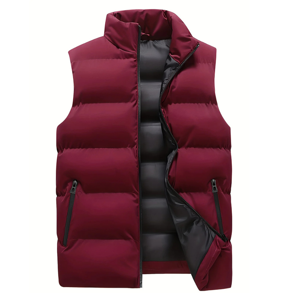 Men's Quilted Puffer Gilet with Zip Front