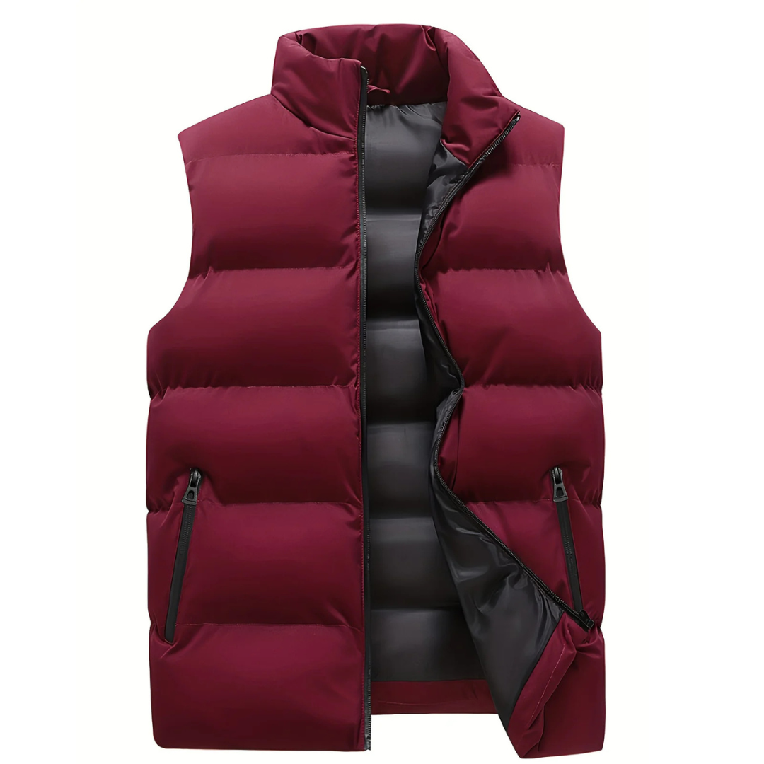 Men's Quilted Puffer Gilet with Zip Front