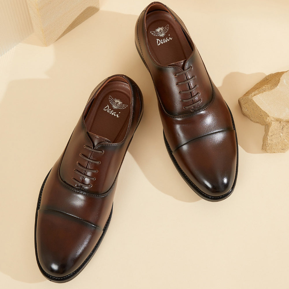 Men's Lace-Up Dress Shoes for Business and Weddings, Comfortable Fit