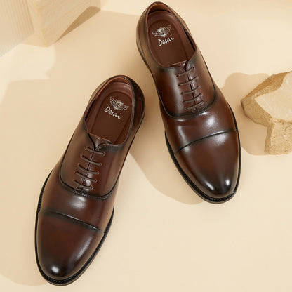 Men's Lace-Up Dress Shoes for Business and Weddings, Comfortable Fit