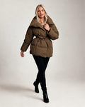 Winter Jacket - Karly Puffer Cropped Padded Design for Casual Layering