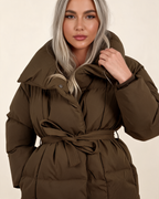 Winter Jacket - Karly Puffer Cropped Padded Design for Casual Layering