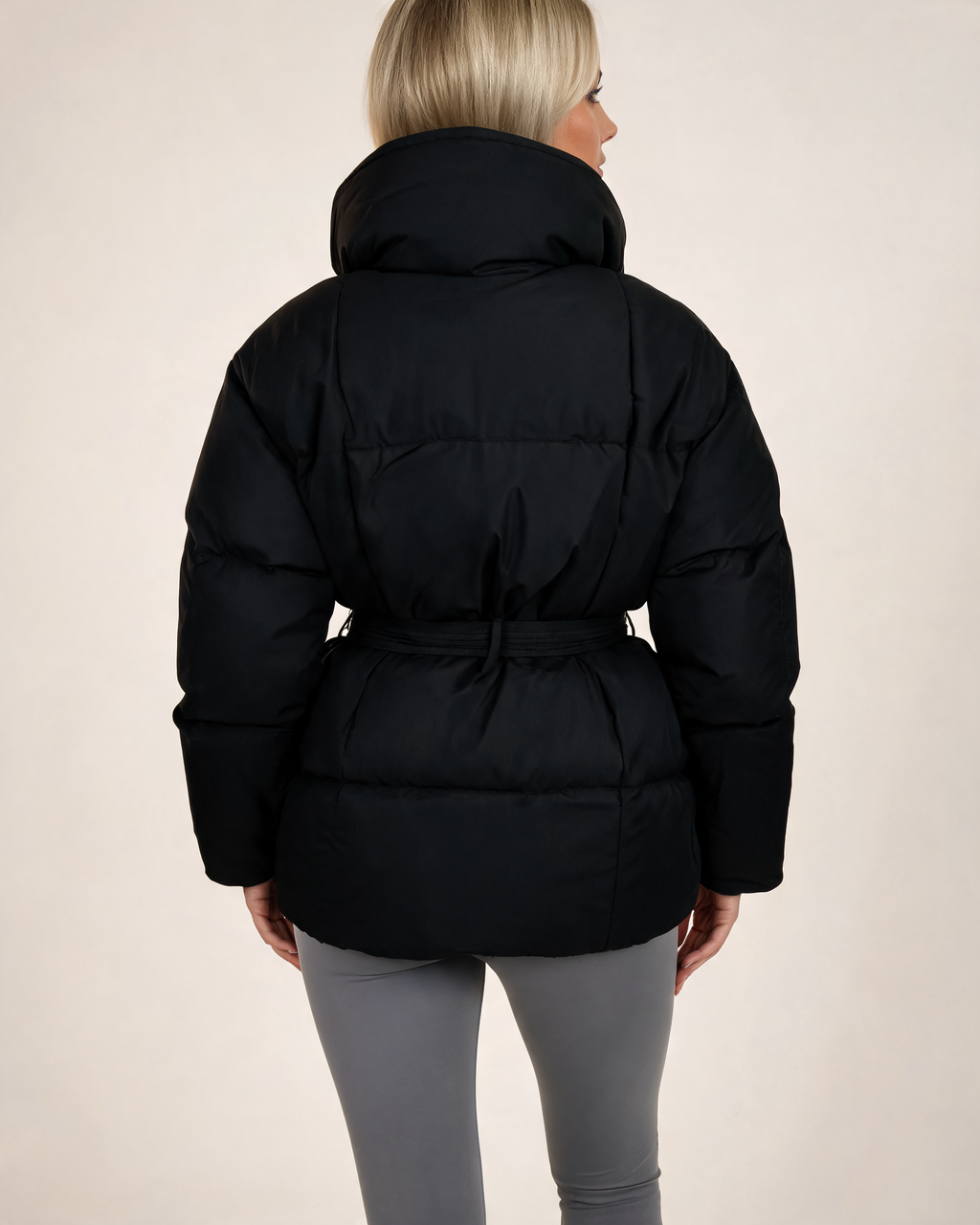 Winter Jacket - Karly Puffer Cropped Padded Design for Casual Layering