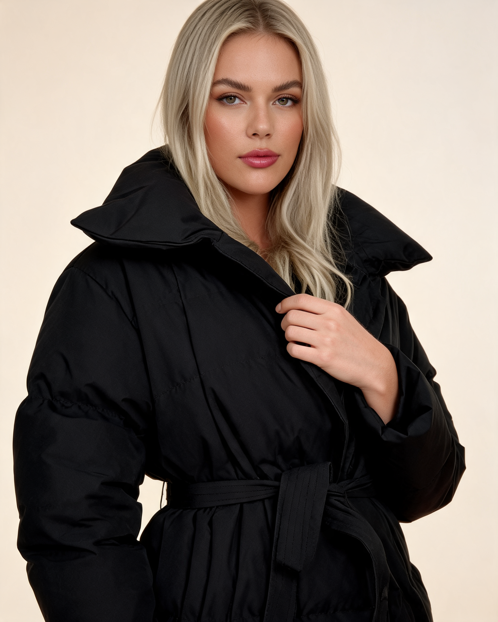 Winter Jacket - Karly Puffer Cropped Padded Design for Casual Layering