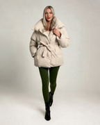 Winter Jacket - Karly Puffer Cropped Padded Design for Casual Layering