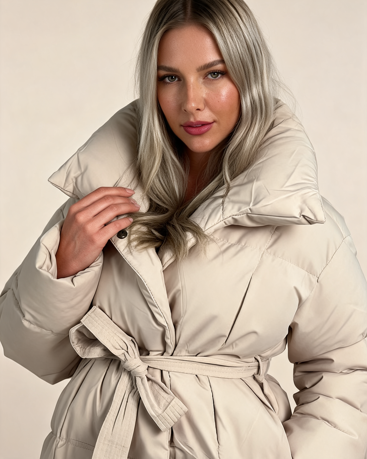 Winter Jacket - Karly Puffer Cropped Padded Design for Casual Layering