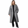 Winter Overcoat - Comfortable Cotton Blend Long Coat for Women